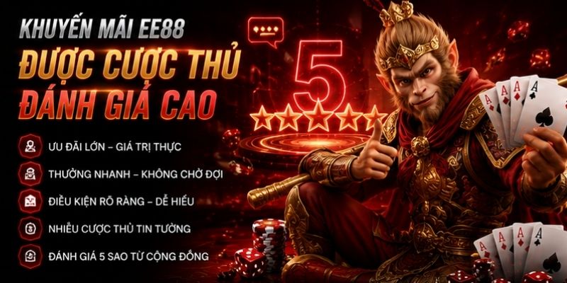 Các khuyến mãi EE88 được các cược thủ đánh giá cao